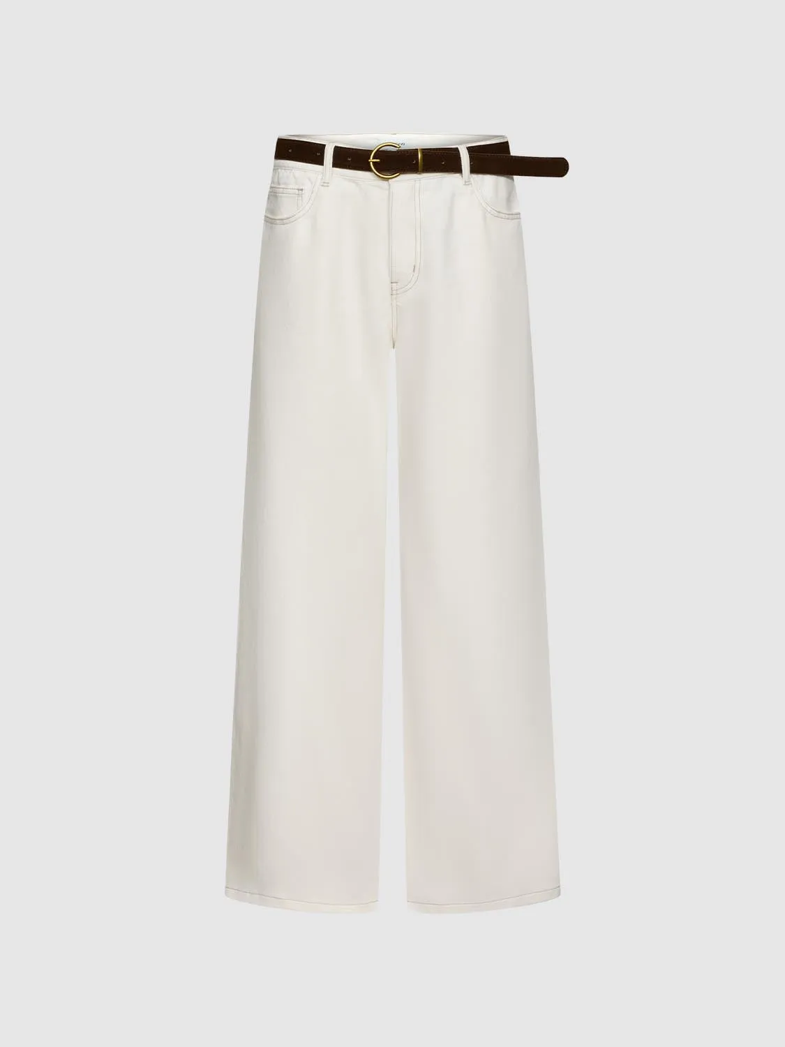 Belted Wide Leg Jeans sold by Urban Revivo product image thumbnail 2