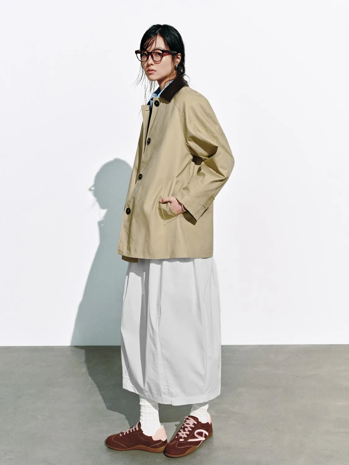 Contrast Short Trench Coats sold by Urban Revivo product image thumbnail 5
