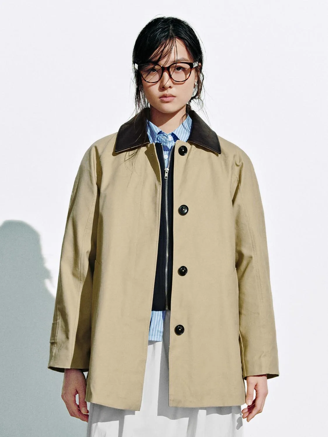 Contrast Short Trench Coats sold by Urban Revivo