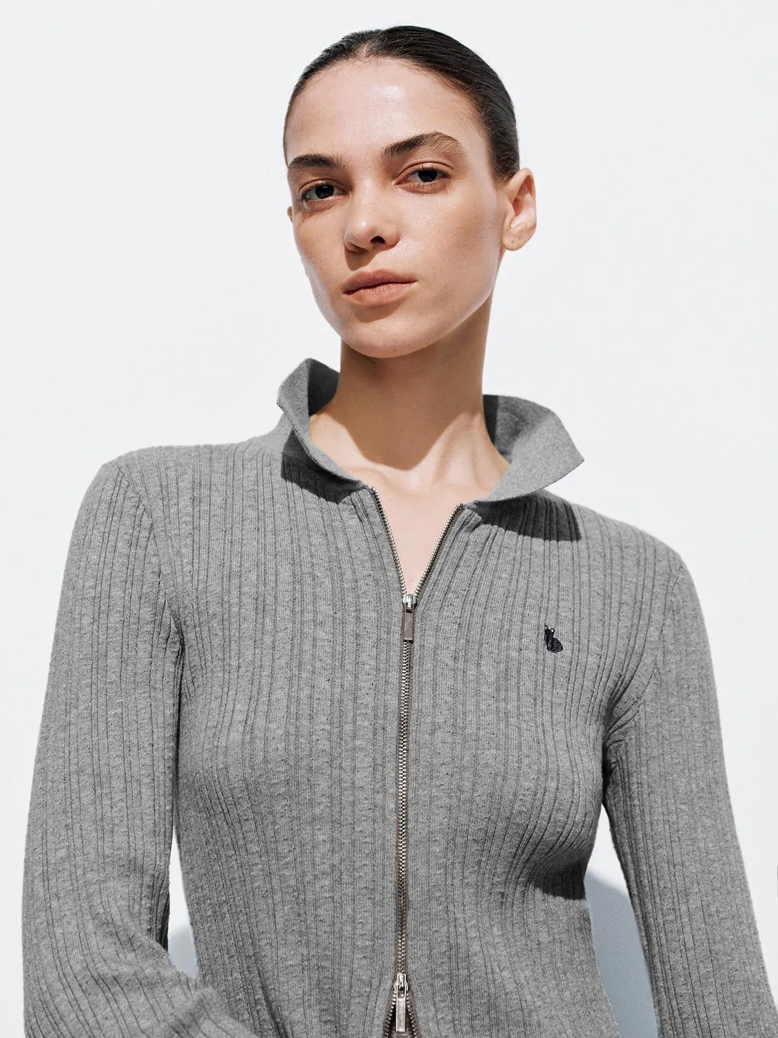 Collared Skinny Knitted Cardigans sold by Urban Revivo product image thumbnail 3