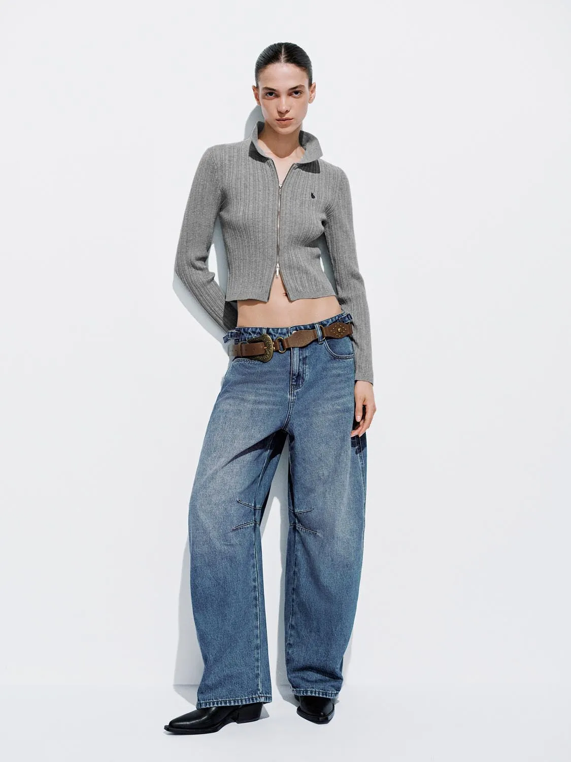 Collared Skinny Knitted Cardigans sold by Urban Revivo product image thumbnail 4