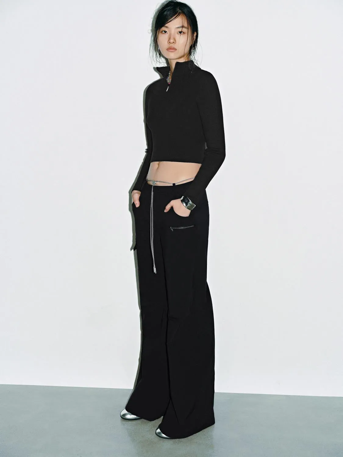 Half Zip Long Sleeve Knitted T-Shirts sold by Urban Revivo product image thumbnail 5