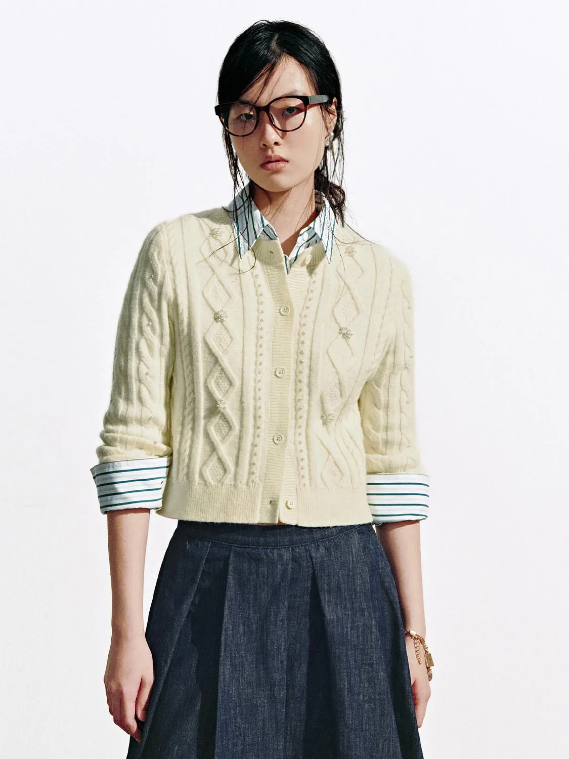 Cable Knitted Cardigans sold by Urban Revivo