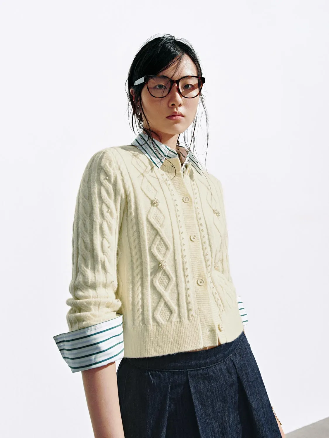 Cable Knitted Cardigans sold by Urban Revivo product image thumbnail 2