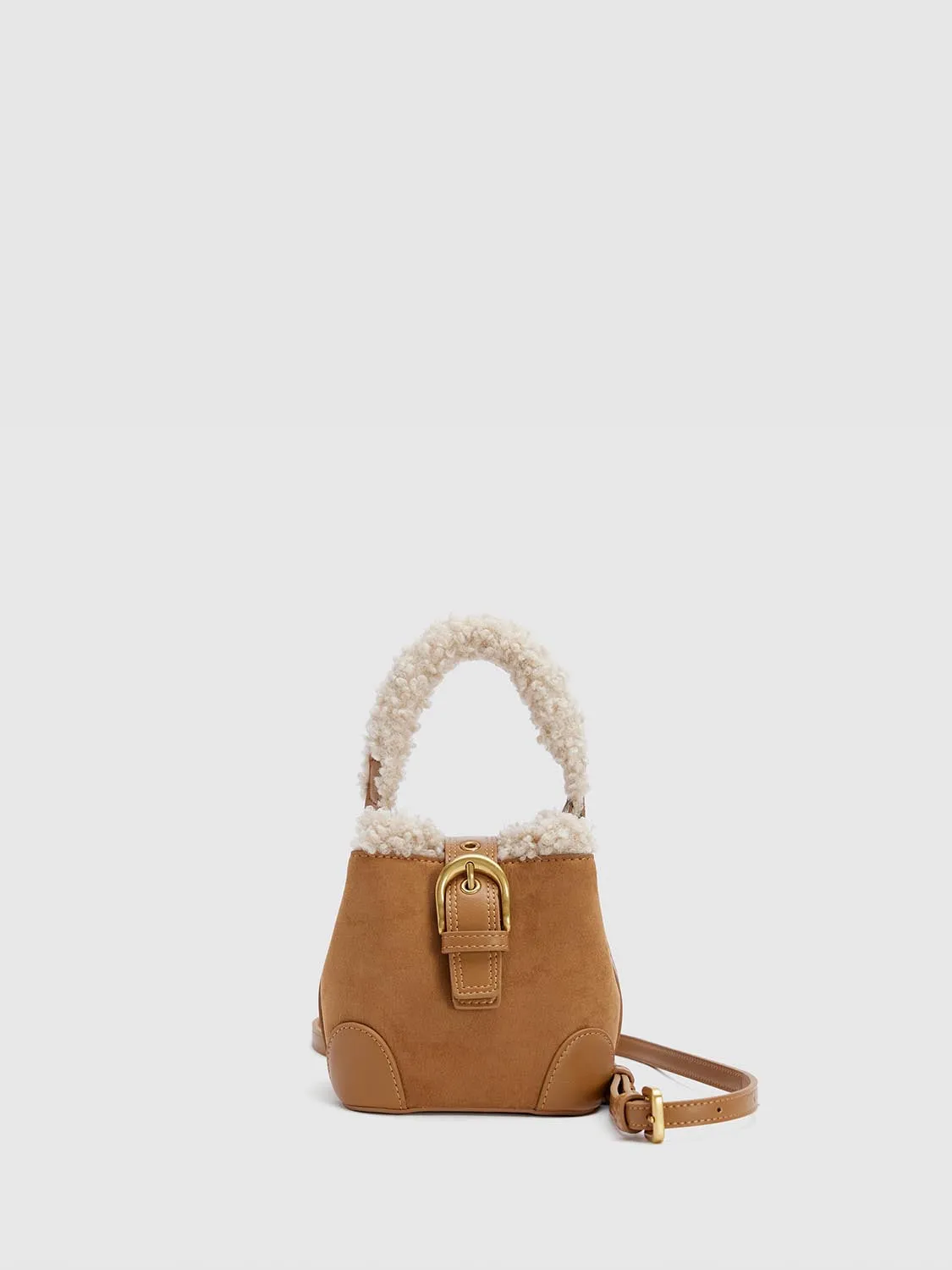 Fleece Trim Mini Bucket Bags sold by Urban Revivo