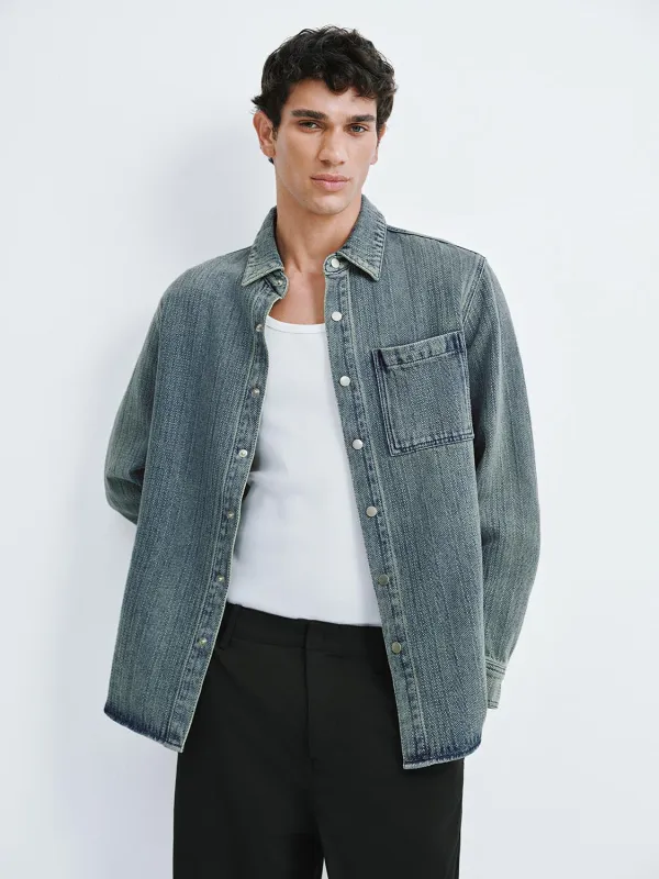 Patch Pocket Denim Shirts sold by Urban Revivo