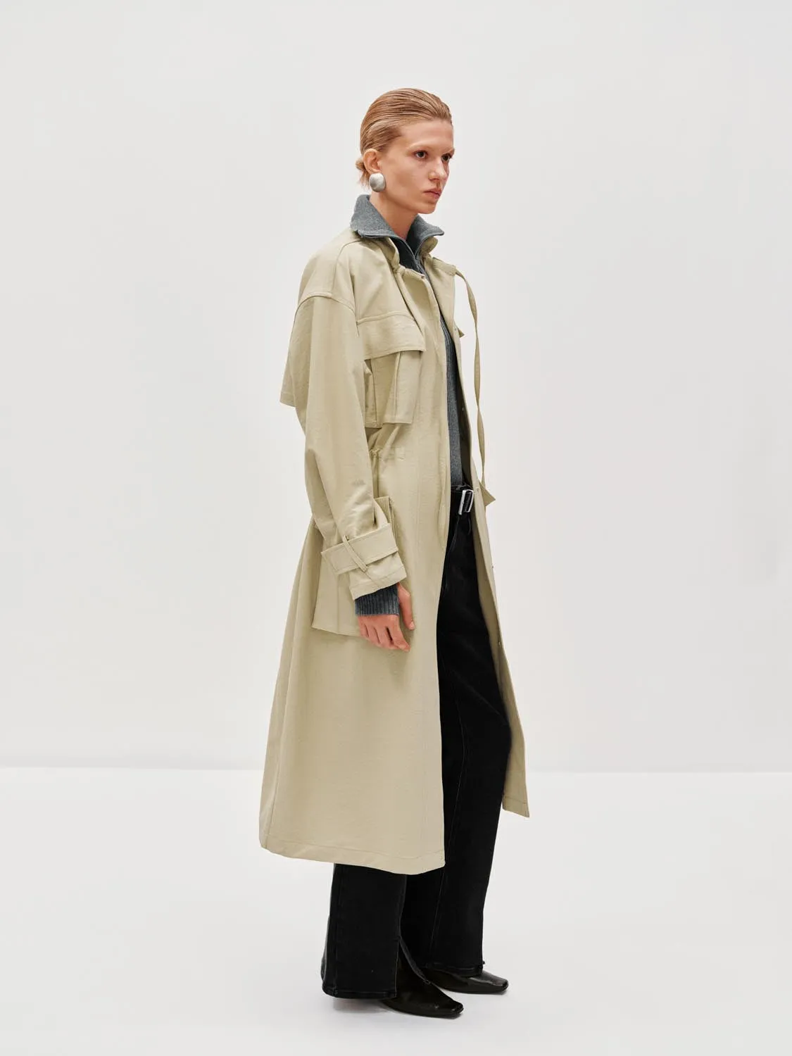 Flap Pockets Trench Coats sold by Urban Revivo product image thumbnail 4