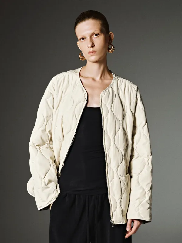 Patch Pocket Quilted Puffer Jackets sold by Urban Revivo