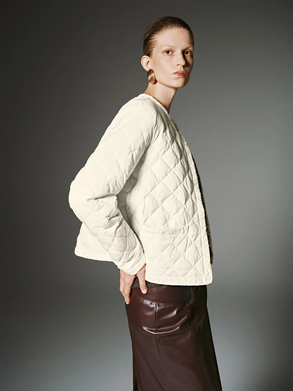 Crew Neck Padded Jackets sold by Urban Revivo product image thumbnail 2