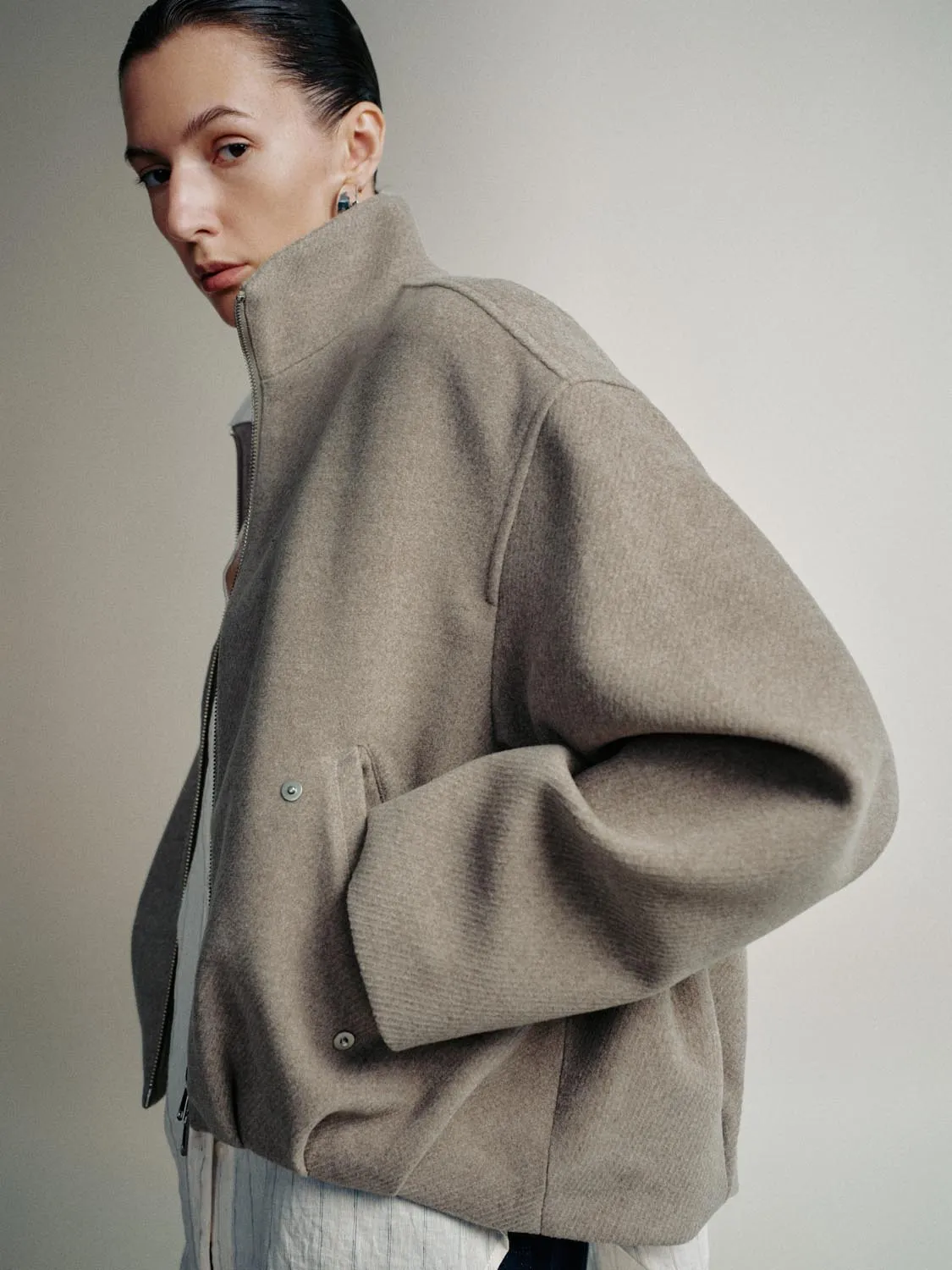 Funnel Neck Thick Jackets sold by Urban Revivo product image thumbnail 2