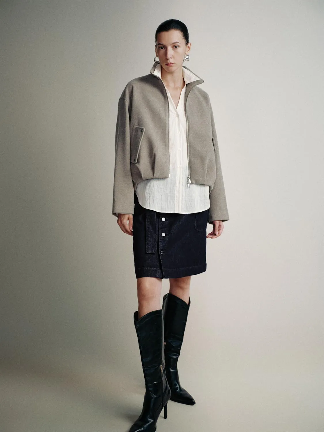 Funnel Neck Thick Jackets sold by Urban Revivo product image thumbnail 4