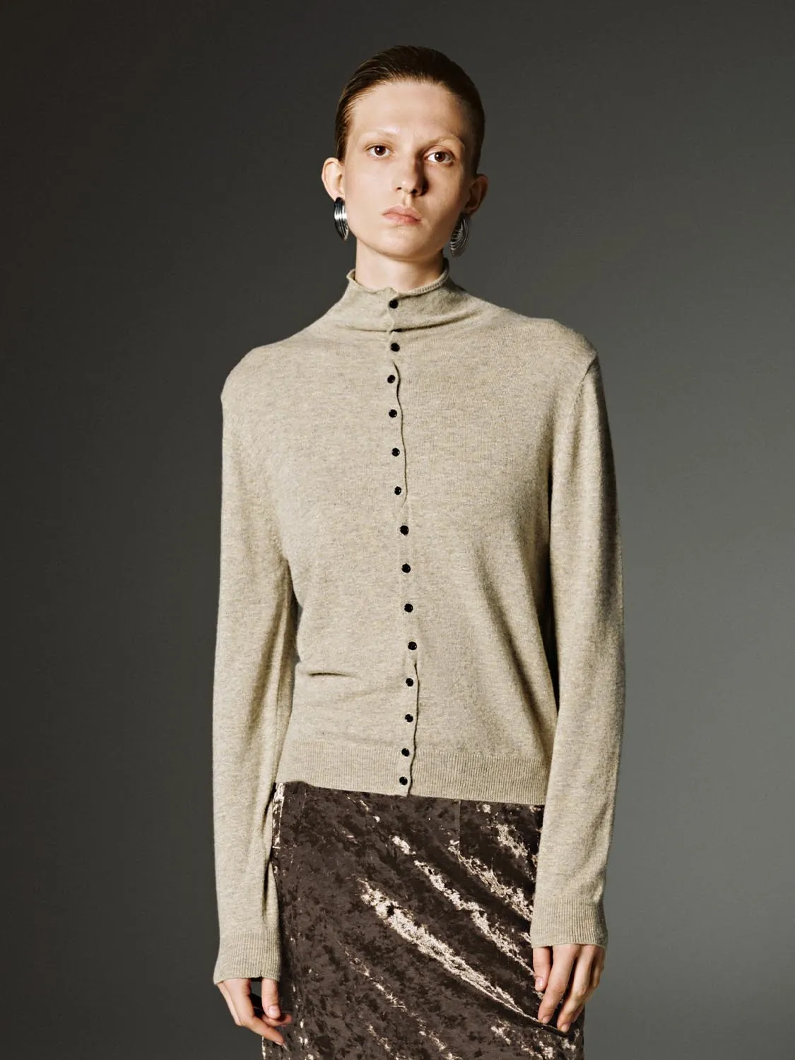 Stand Collar Knitted Cardigans sold by Urban Revivo