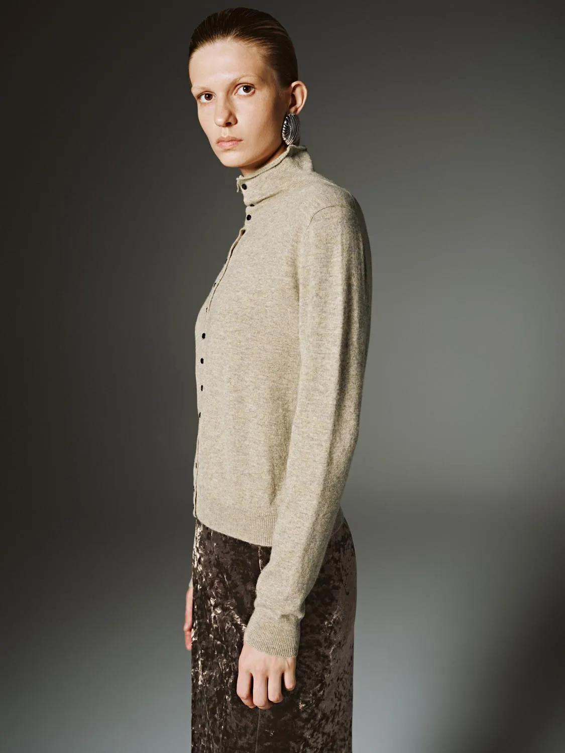 Stand Collar Knitted Cardigans sold by Urban Revivo product image thumbnail 2