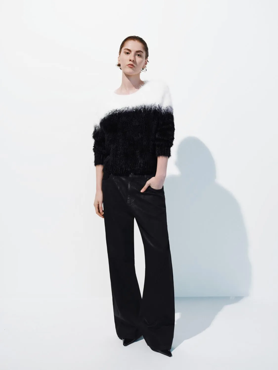 Fluffy Long Sleeve Knitted T-Shirts sold by Urban Revivo product image thumbnail 4