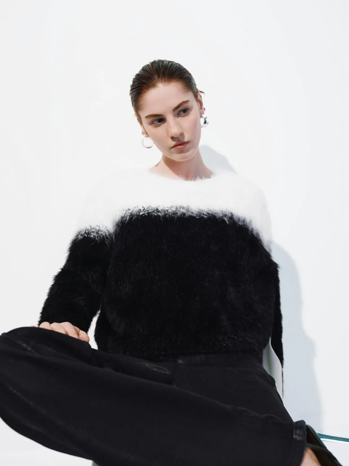 Fluffy Long Sleeve Knitted T-Shirts sold by Urban Revivo product image thumbnail 3