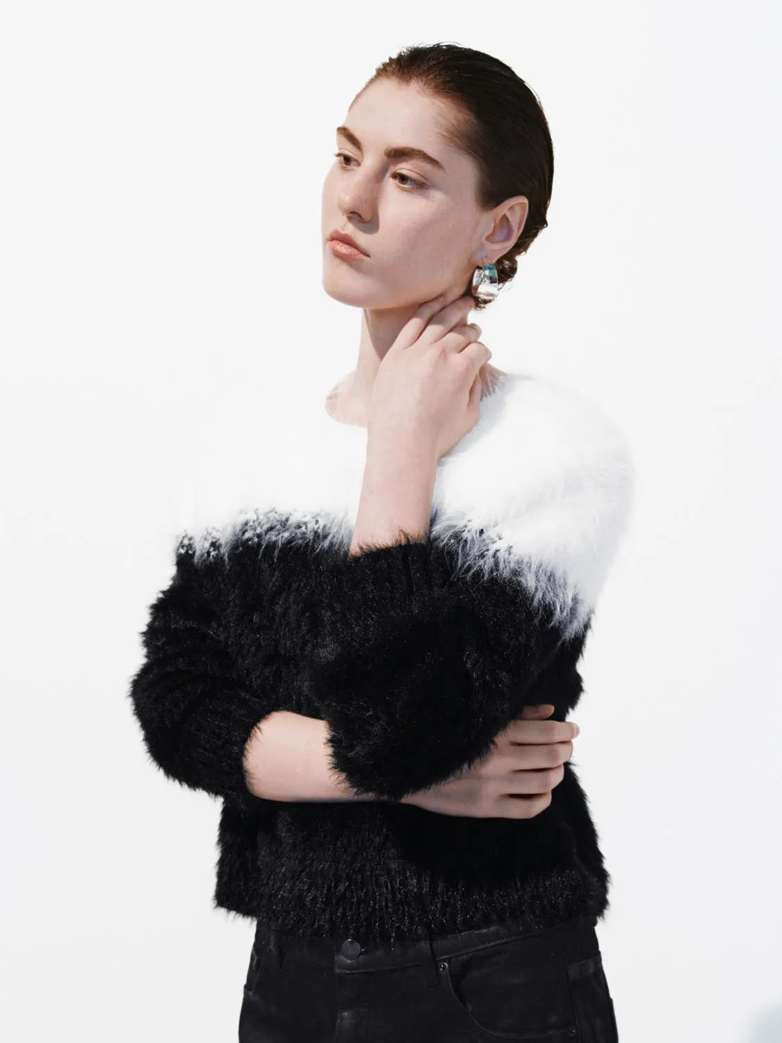 Fluffy Long Sleeve Knitted T-Shirts sold by Urban Revivo product image thumbnail 2