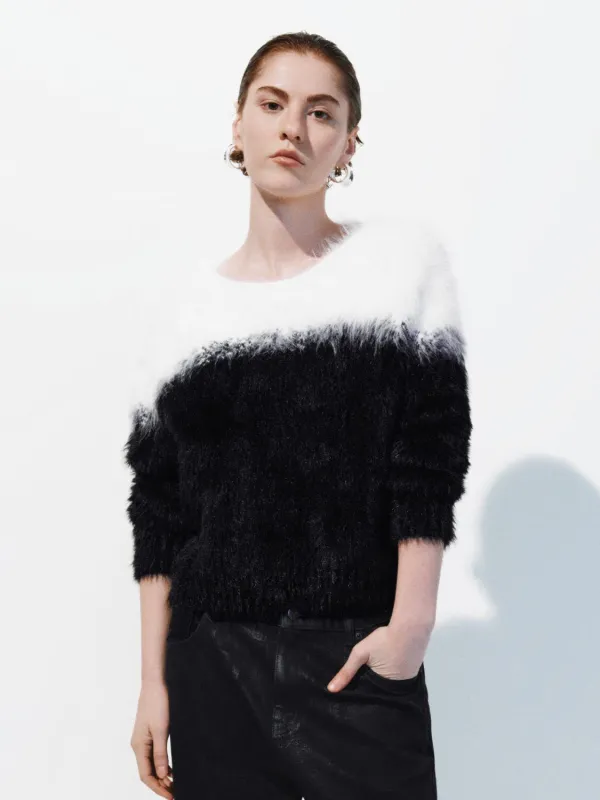 Fluffy Long Sleeve Knitted T-Shirts sold by Urban Revivo