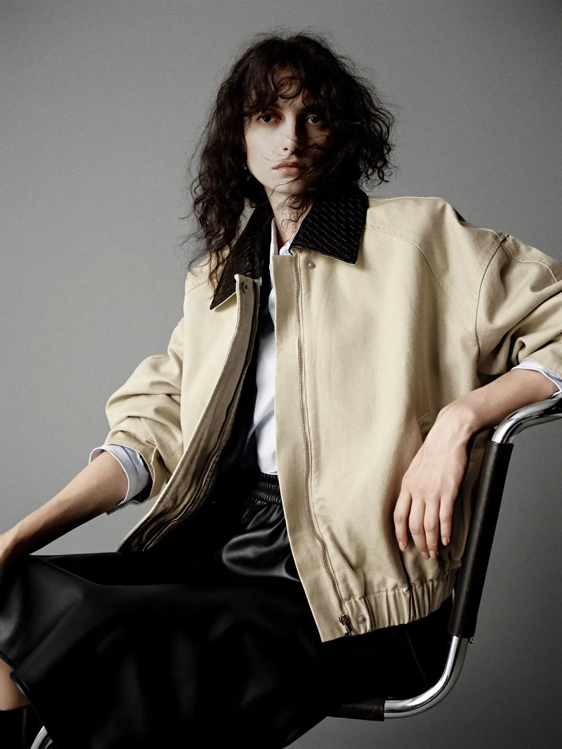 Contrast Collar Denim Bomber Jackets sold by Urban Revivo product image thumbnail 2