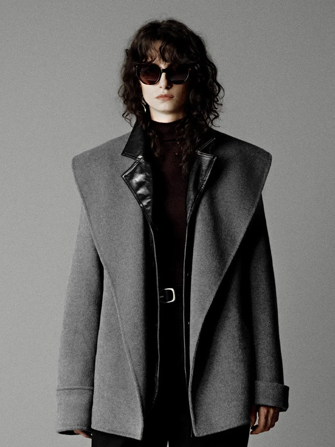 Wrap Front Oversize Wool Blend Coats sold by Urban Revivo