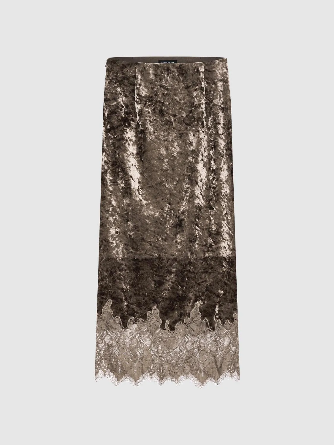 Lace Hem Straight Midi Skirts sold by Urban Revivo product image thumbnail 2