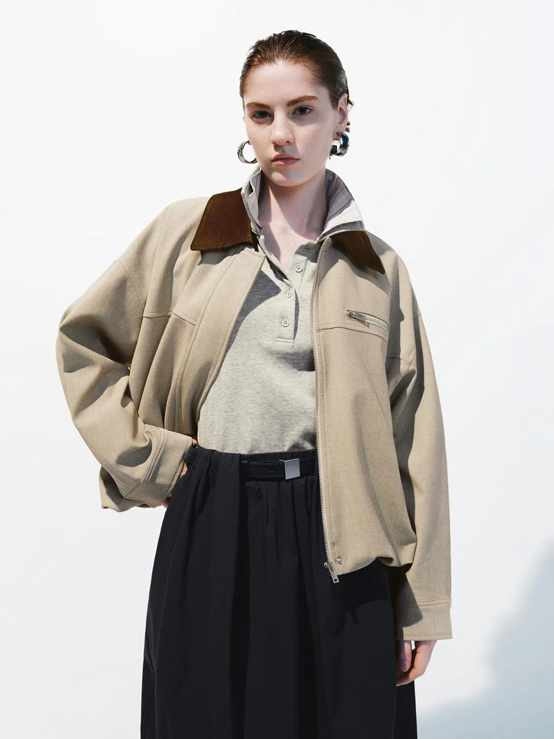 Contrast Collar Bomber Jackets sold by Urban Revivo