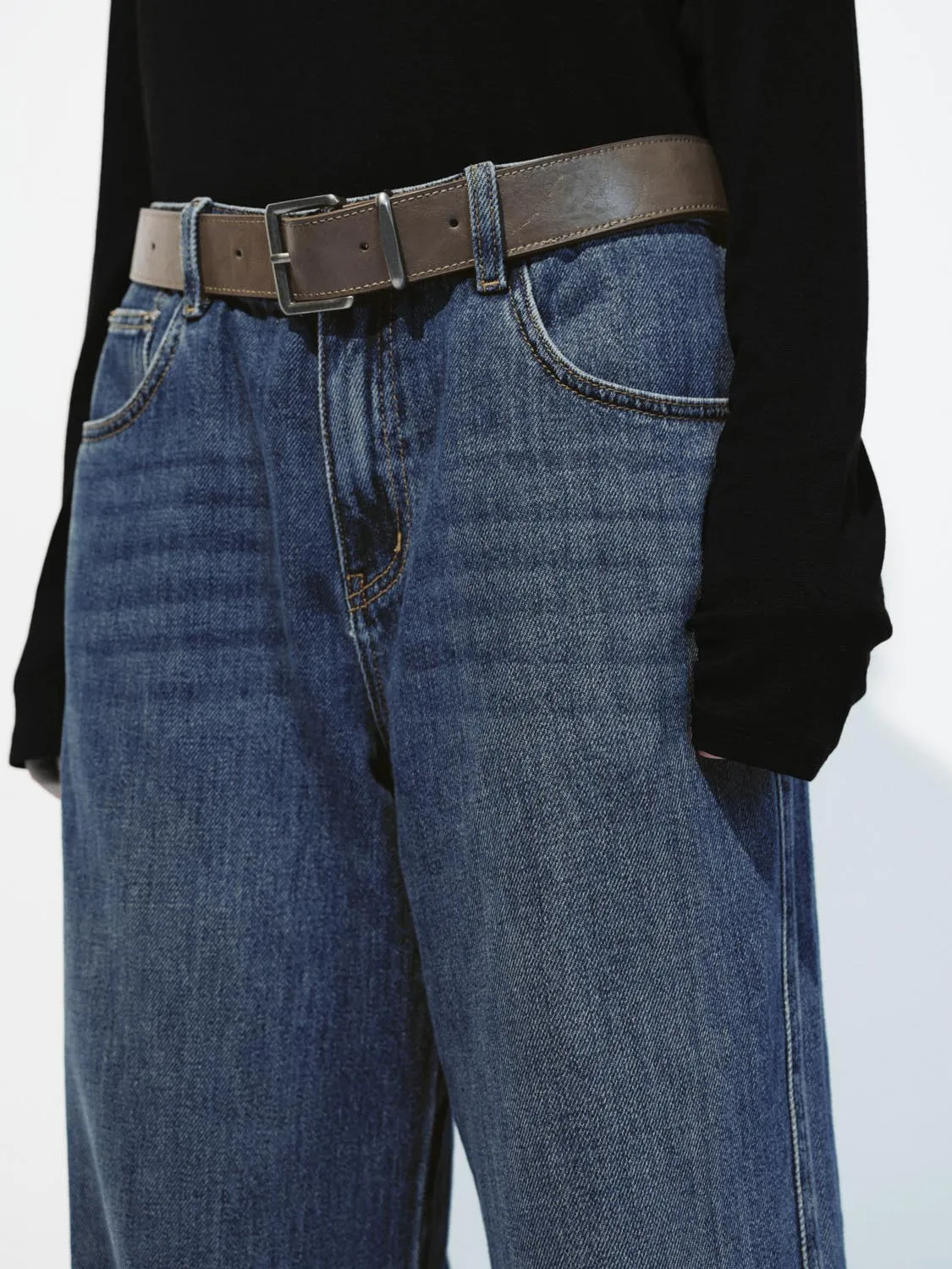 Belted Wide Leg Jeans sold by Urban Revivo product image thumbnail 5