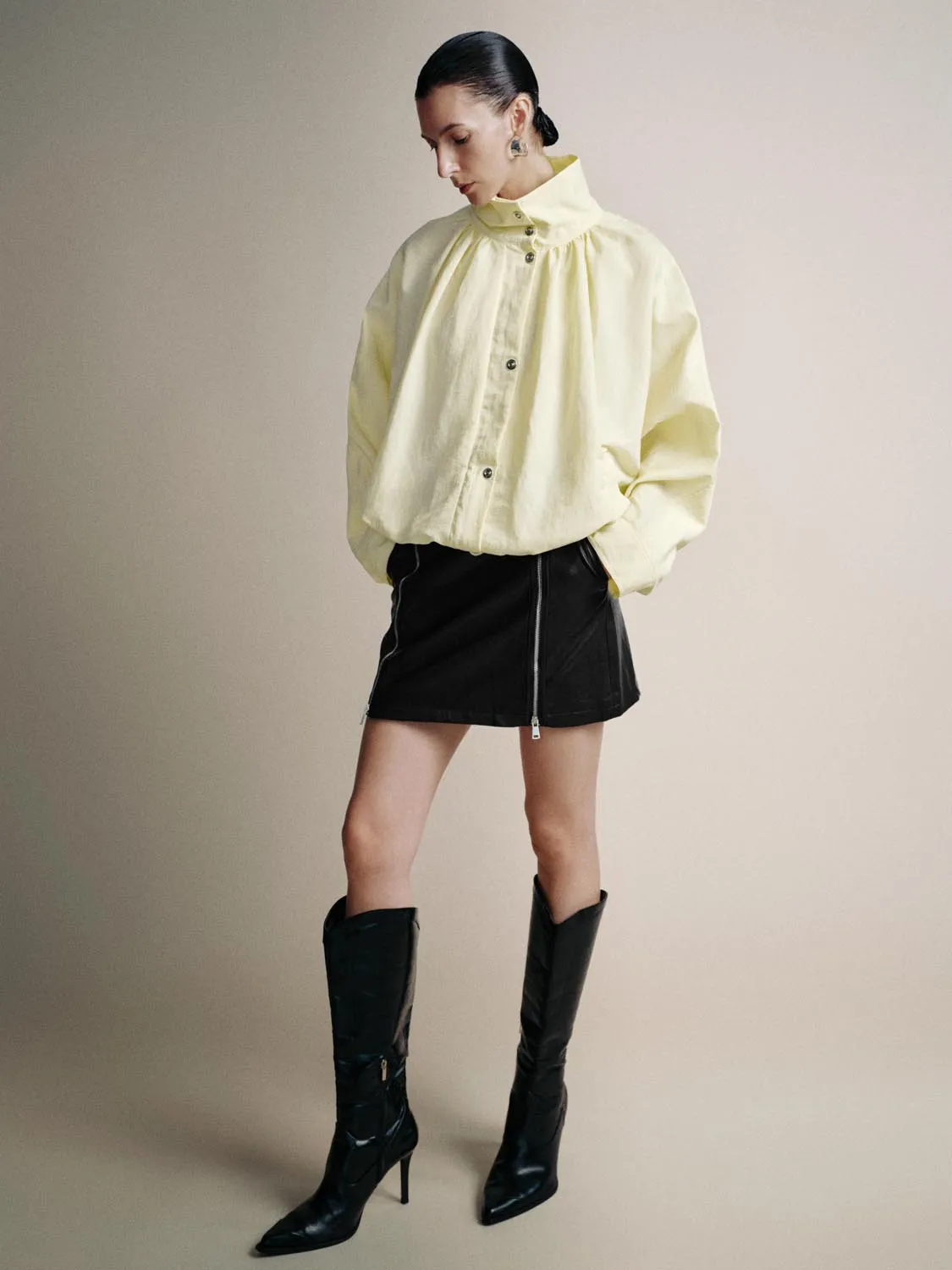 Funnel Neck Button Up Jackets sold by Urban Revivo product image thumbnail 5