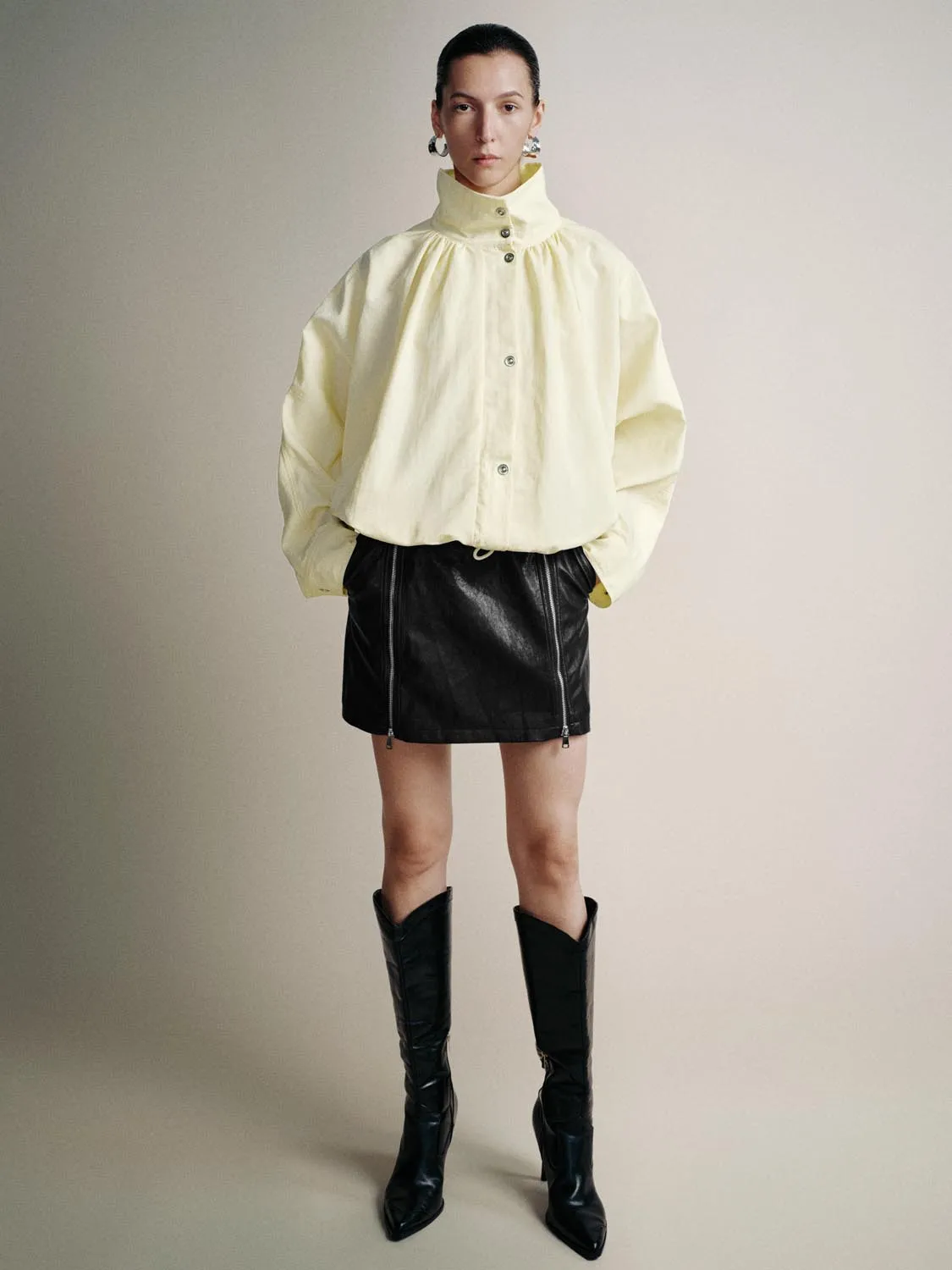 Funnel Neck Button Up Jackets sold by Urban Revivo product image thumbnail 4