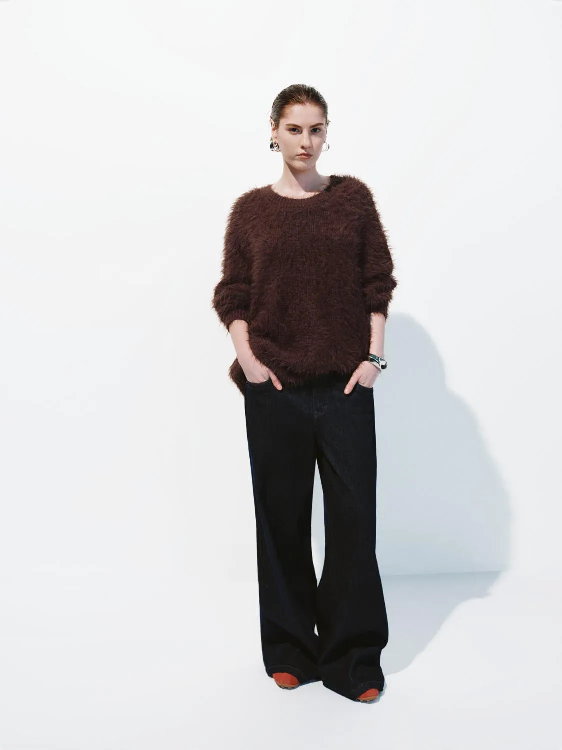 Fluffy Long Sleeve Knitted T-Shirts sold by Urban Revivo product image thumbnail 4