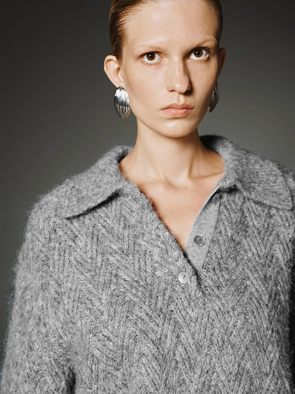 Collared Long Sleeve Knitted T-Shirts sold by Urban Revivo product image thumbnail 3