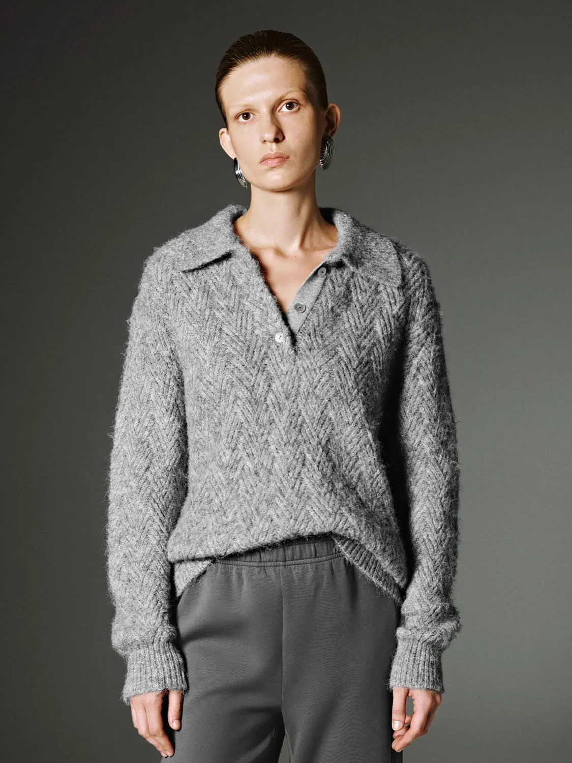 Collared Long Sleeve Knitted T-Shirts sold by Urban Revivo