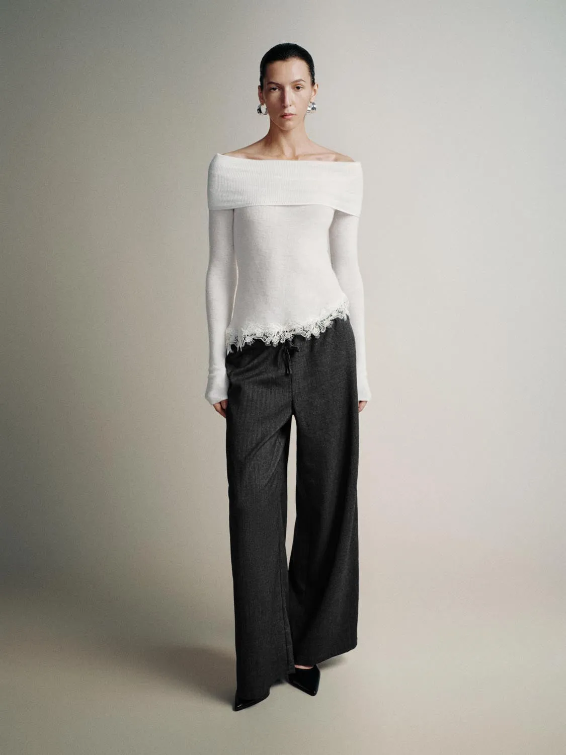 Cuffed Long Sleeve Knitted T-Shirts sold by Urban Revivo product image thumbnail 5