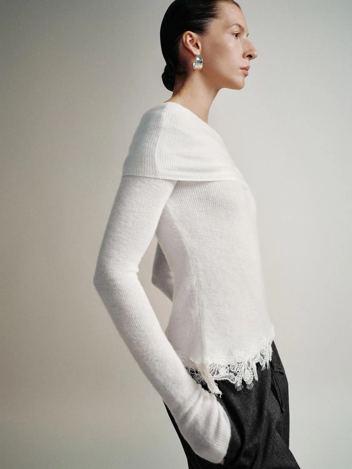 Cuffed Long Sleeve Knitted T-Shirts sold by Urban Revivo product image thumbnail 2