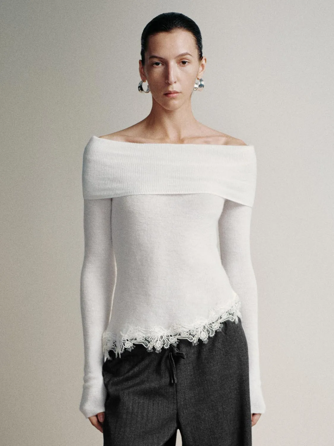 Cuffed Long Sleeve Knitted T-Shirts sold by Urban Revivo