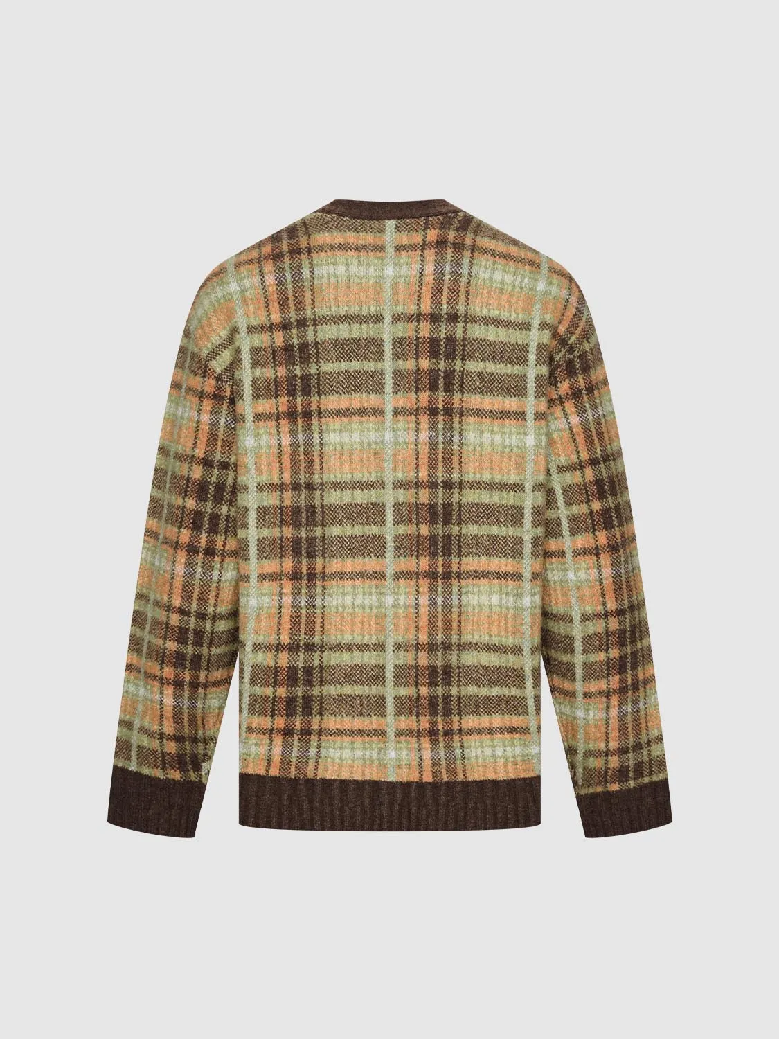 V-Neck Check Knitted Cardigans sold by Urban Revivo product image thumbnail 2