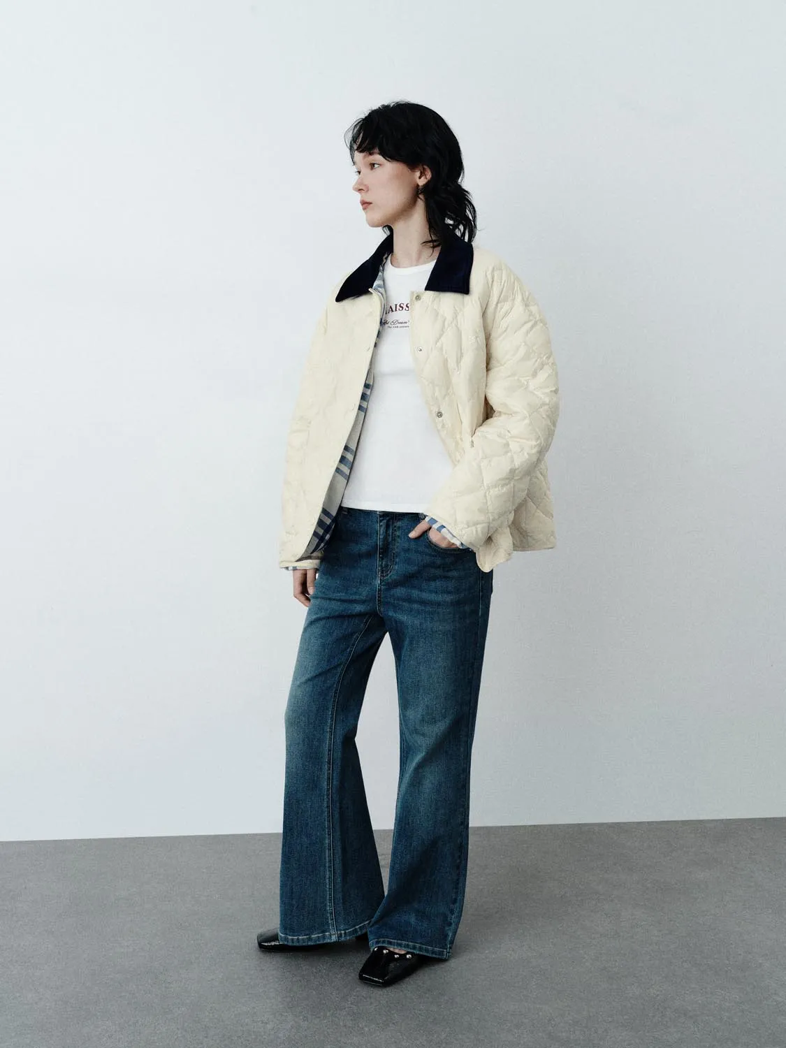 Contrast Collar Quilted Liner Jackets sold by Urban Revivo product image thumbnail 5