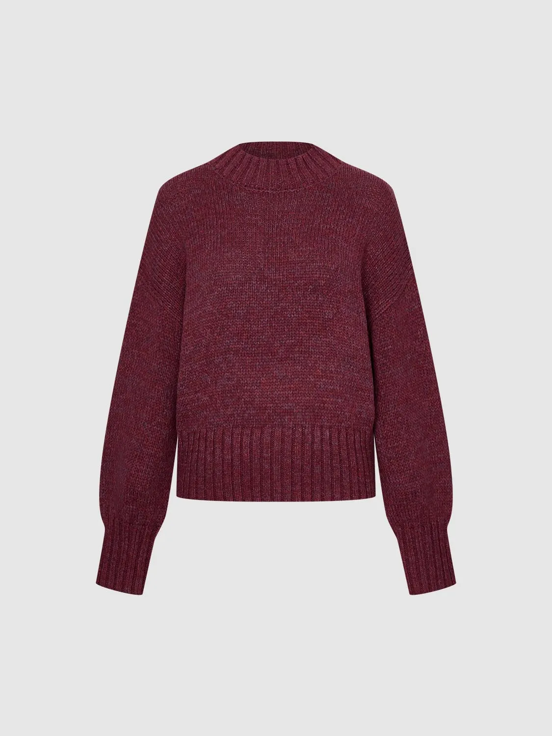 High Neck Long Sleeve Knitted T-Shirts sold by Urban Revivo product image thumbnail 4