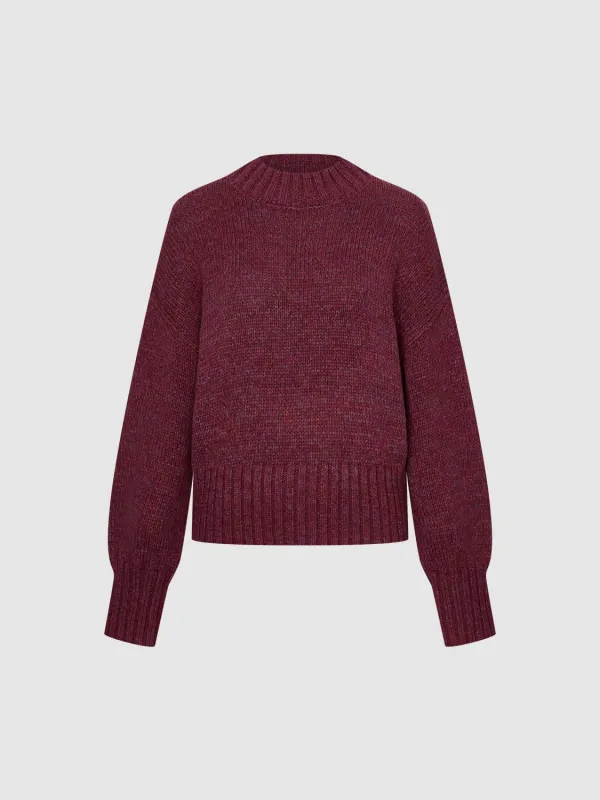 High Neck Long Sleeve Knitted T-Shirts sold by Urban Revivo
