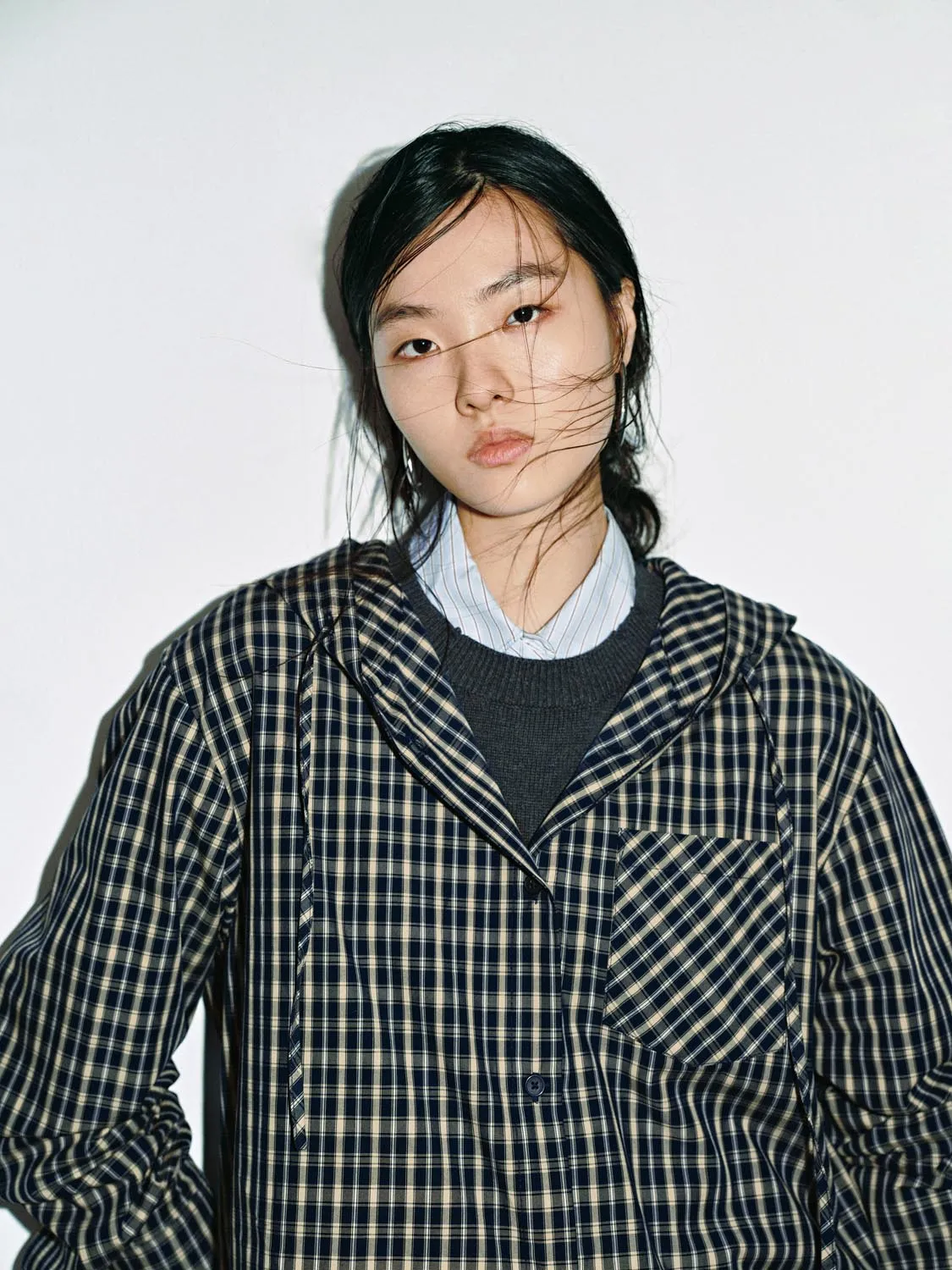 Drawstring Check Hooded Shirts sold by Urban Revivo product image thumbnail 3