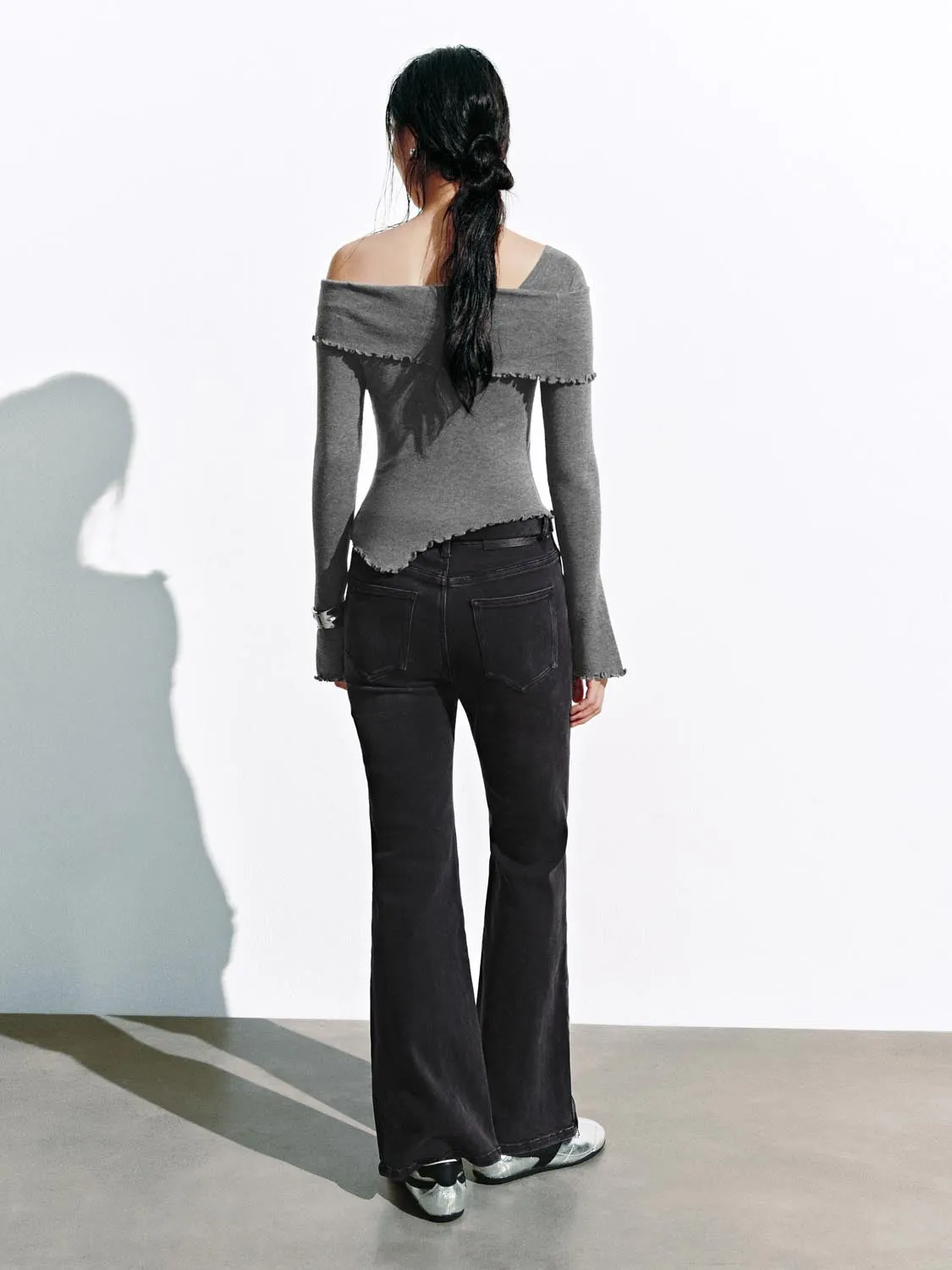 Belted Flare Leg Jeans sold by Urban Revivo product image thumbnail 4