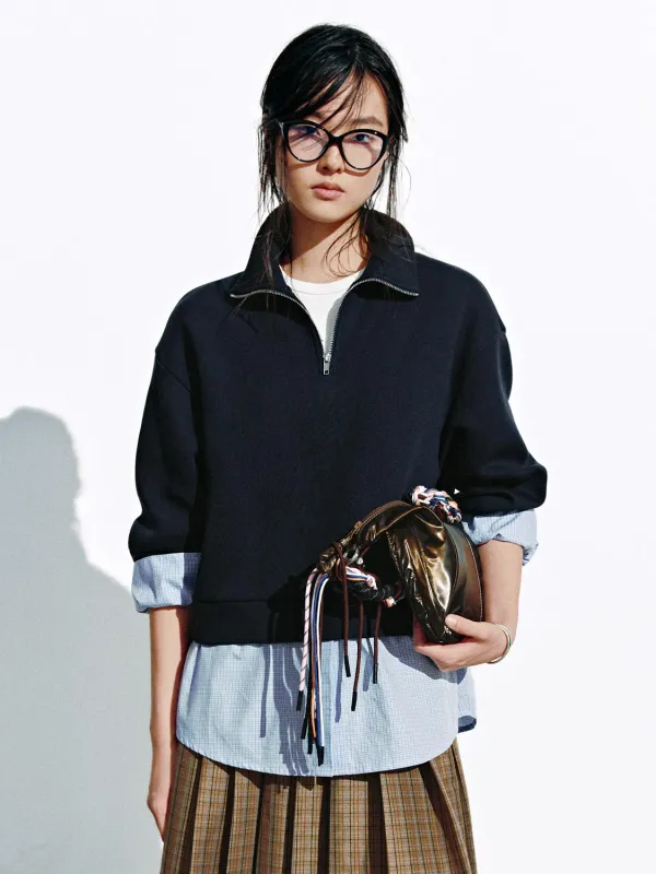 2 In 1 Half Zip Sweatshirts sold by Urban Revivo