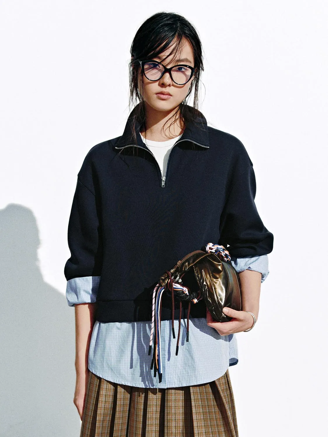 2 In 1 Half Zip Sweatshirts sold by Urban Revivo