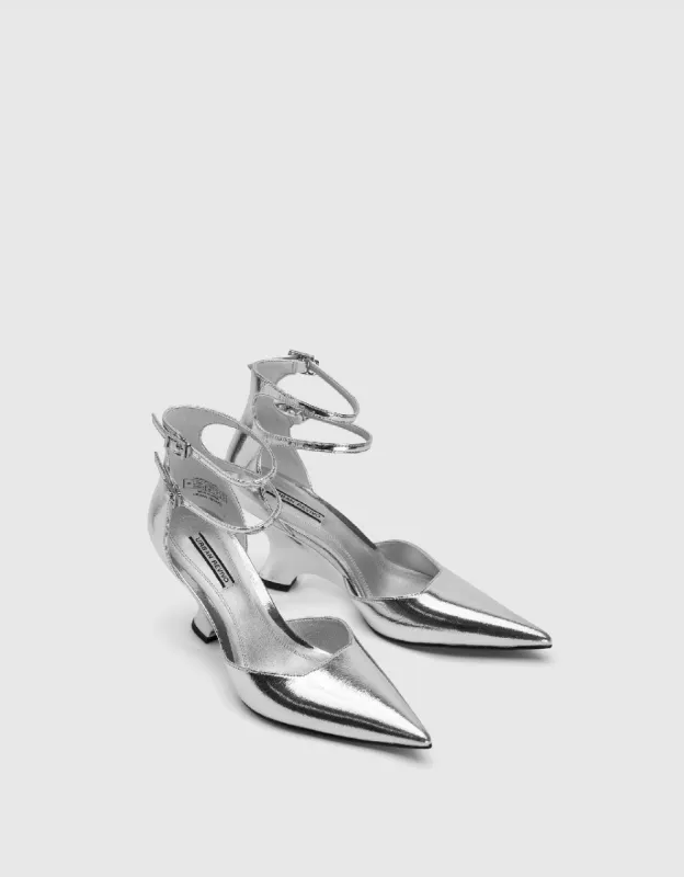 Double Strap Pointed Toe Slingbacks sold by Urban Revivo