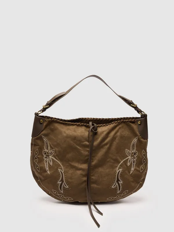 Oversize Embroidered Studded Shoulder Bags sold by Urban Revivo