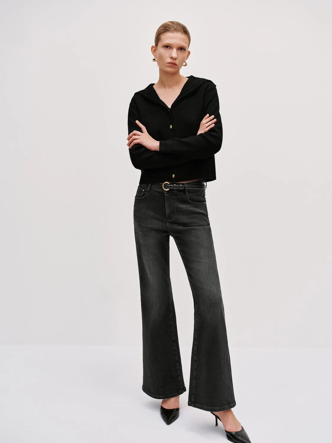 Large Collar Knitted Cardigan sold by Urban Revivo product image thumbnail 5