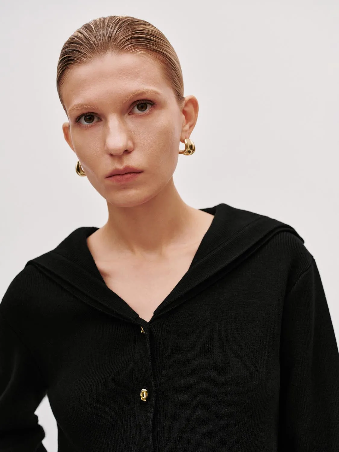 Large Collar Knitted Cardigan sold by Urban Revivo product image thumbnail 3