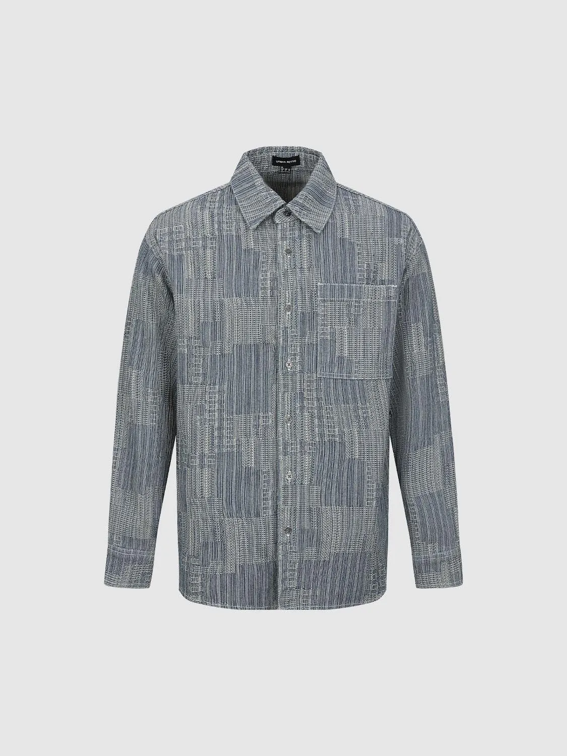 Patch Pocket Striped Denim Shirts sold by Urban Revivo