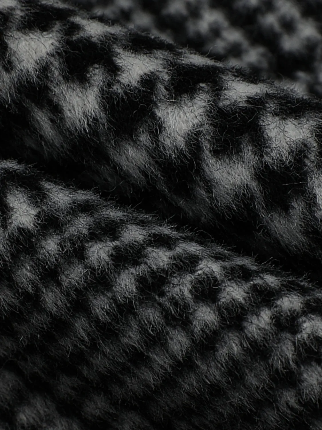 High Neck Striped Diagonal Check Wool Ponchos sold by Urban Revivo product image thumbnail 3