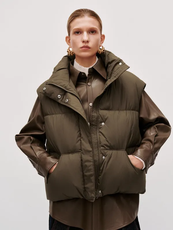 High Neck Quilted Puffer Vests sold by Urban Revivo