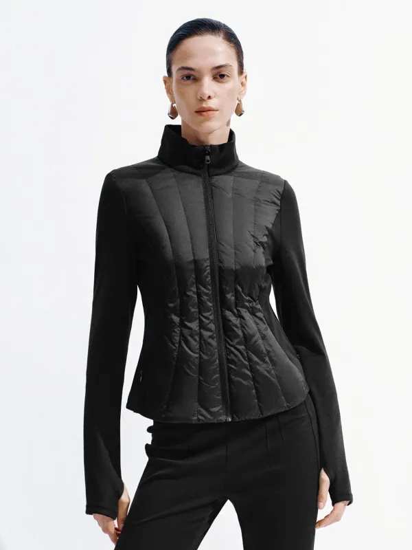 Cinched Waist Skinny Quilted Jackets sold by Urban Revivo